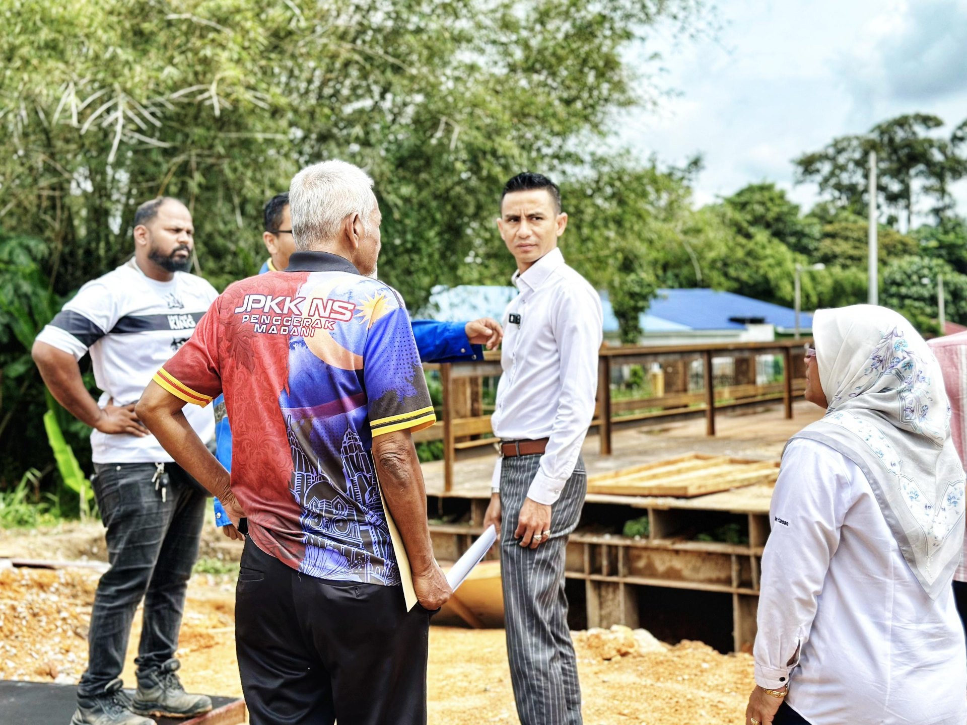 Tinjauan projek infrastruktur bersama JPKK Penggerak Madani